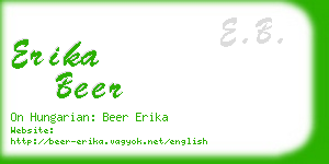 erika beer business card